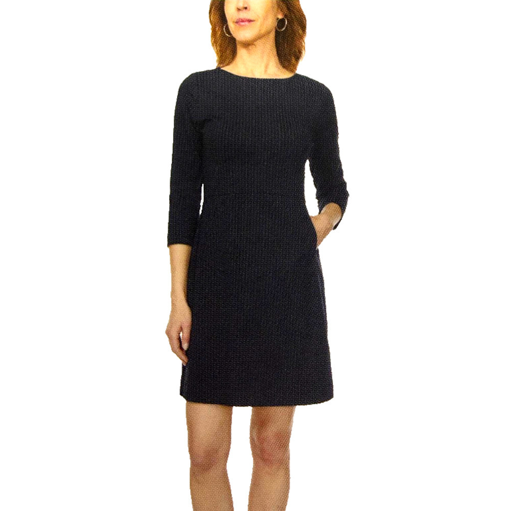 Buffalo David Bitton Luxe Ponte Dress Navy Stripe - XS